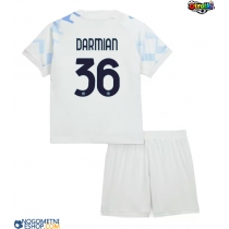 Otroški Nogometni dresi Inter Milan Matteo Darmian #36 Gostujoči 2025-26 Kratek Rokav (+ Kratke hlače)